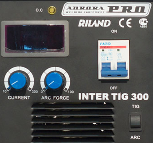 Панель управления аргонодугового аппарата сварки AURORA PRO INTER TIG 300